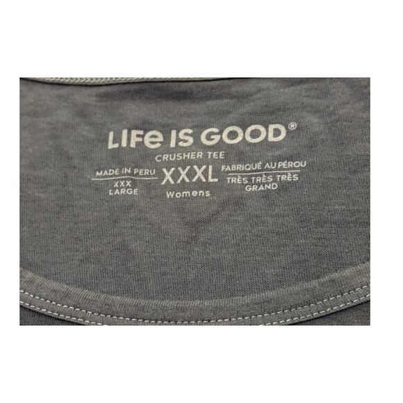 Life is Good Women’s XXXL T-Shirt – 4 Season Hearts Graphic – Navy Blue - Picture 3 of 6